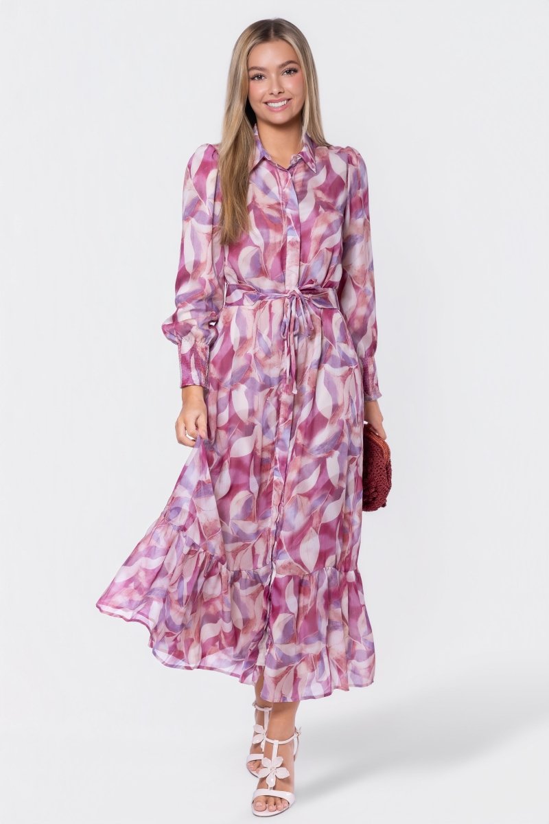Connie Dress (Purple Pattern)