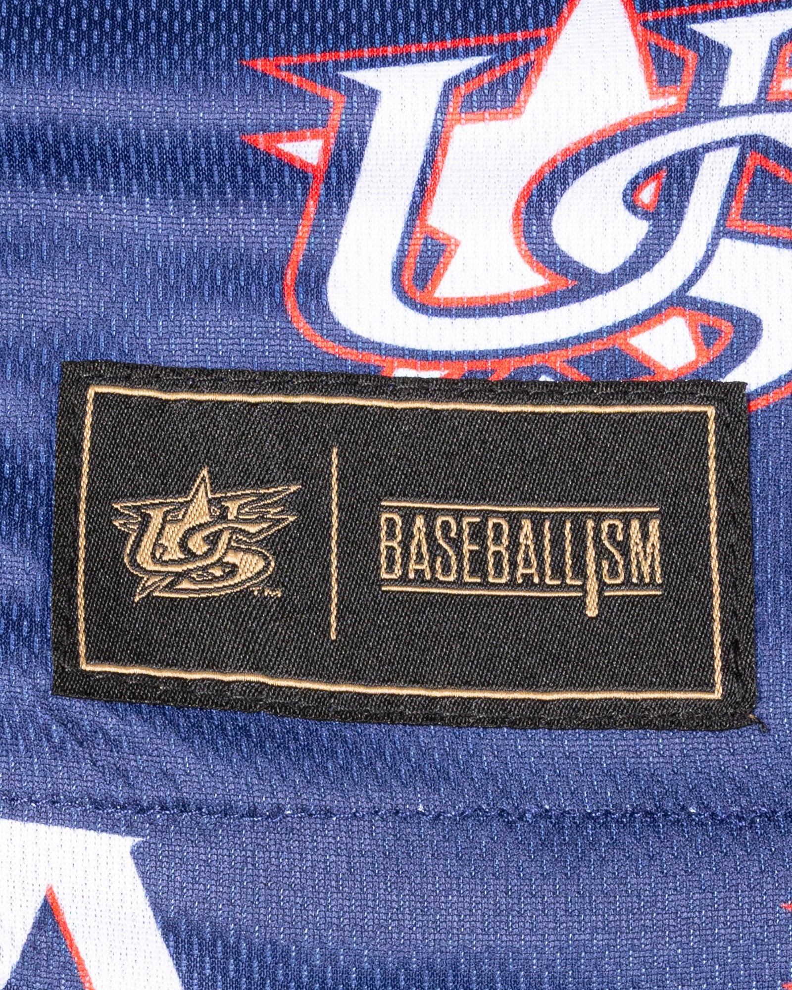 USA Pattern Diamond Air Youth Mesh Shorts (Navy) - Baseballism x USA Baseball