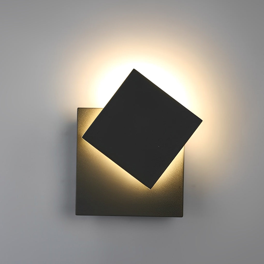 Adjustable Square Waterproof LED Black Modern Outdoor Wall Light Wall Lamp