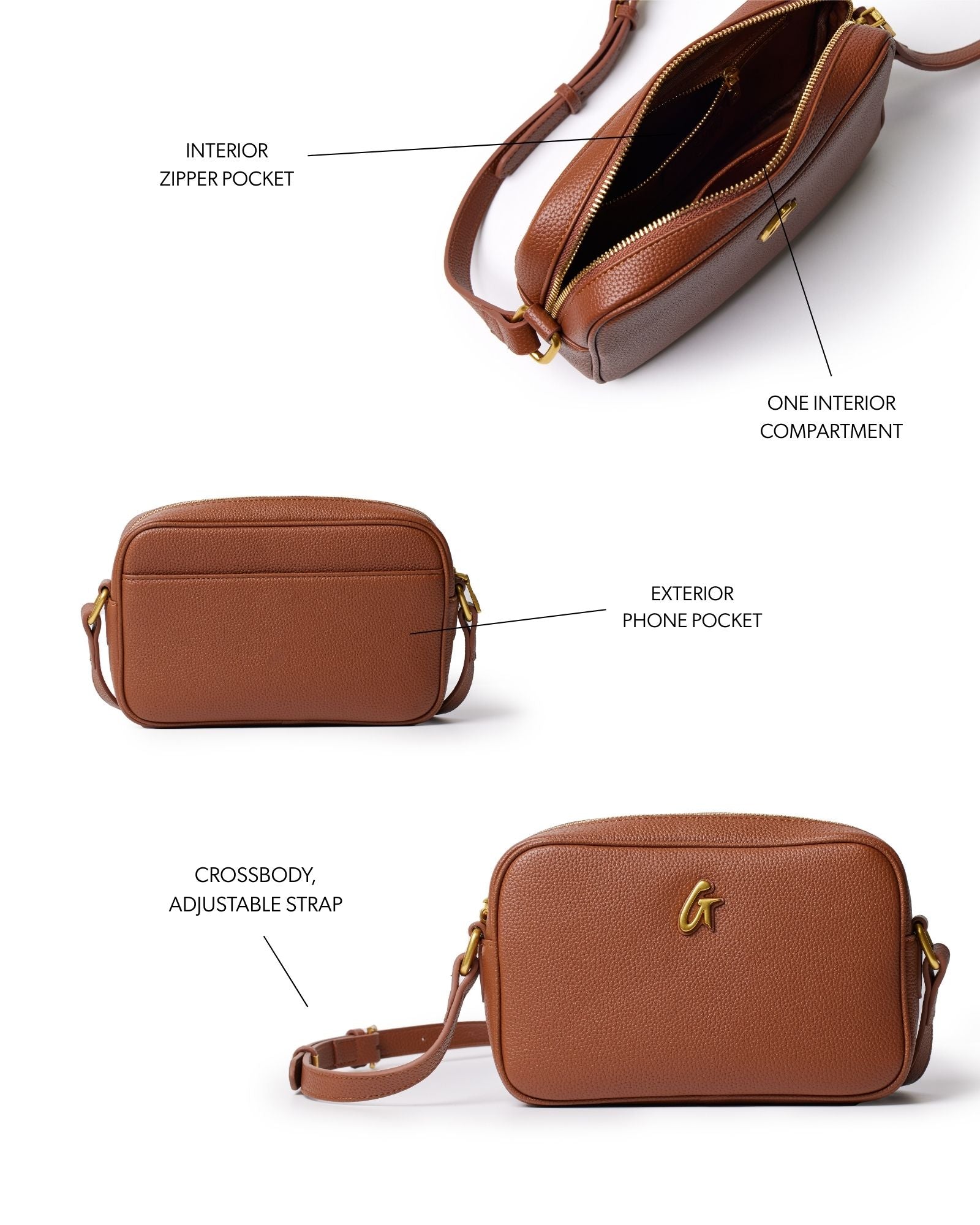 STANDARD PEBBLE CAMERA BAG - BROWN