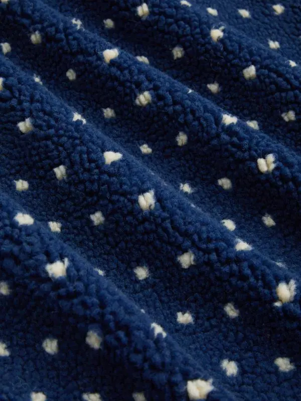 Merry Chrismas Fleece Collar Graphic Jacket