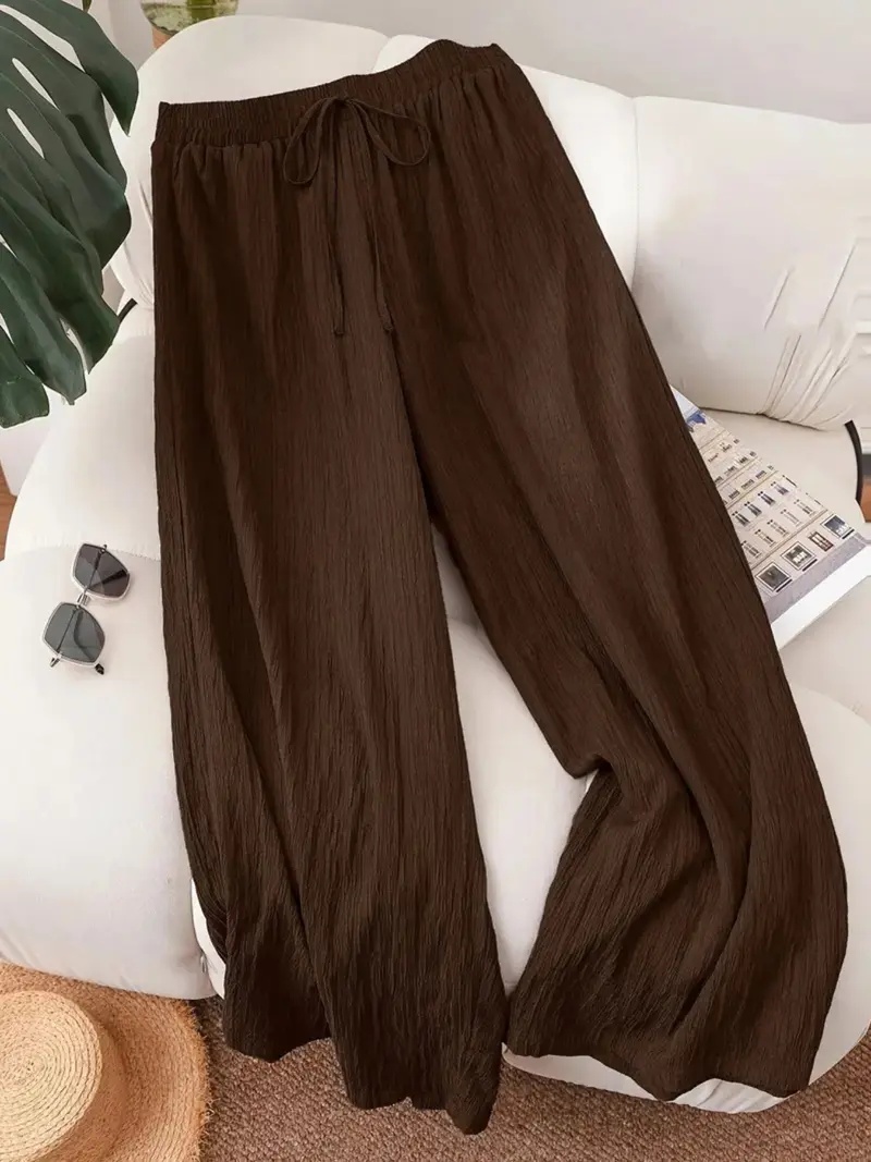Women's Solid Color Wide Leg Pants