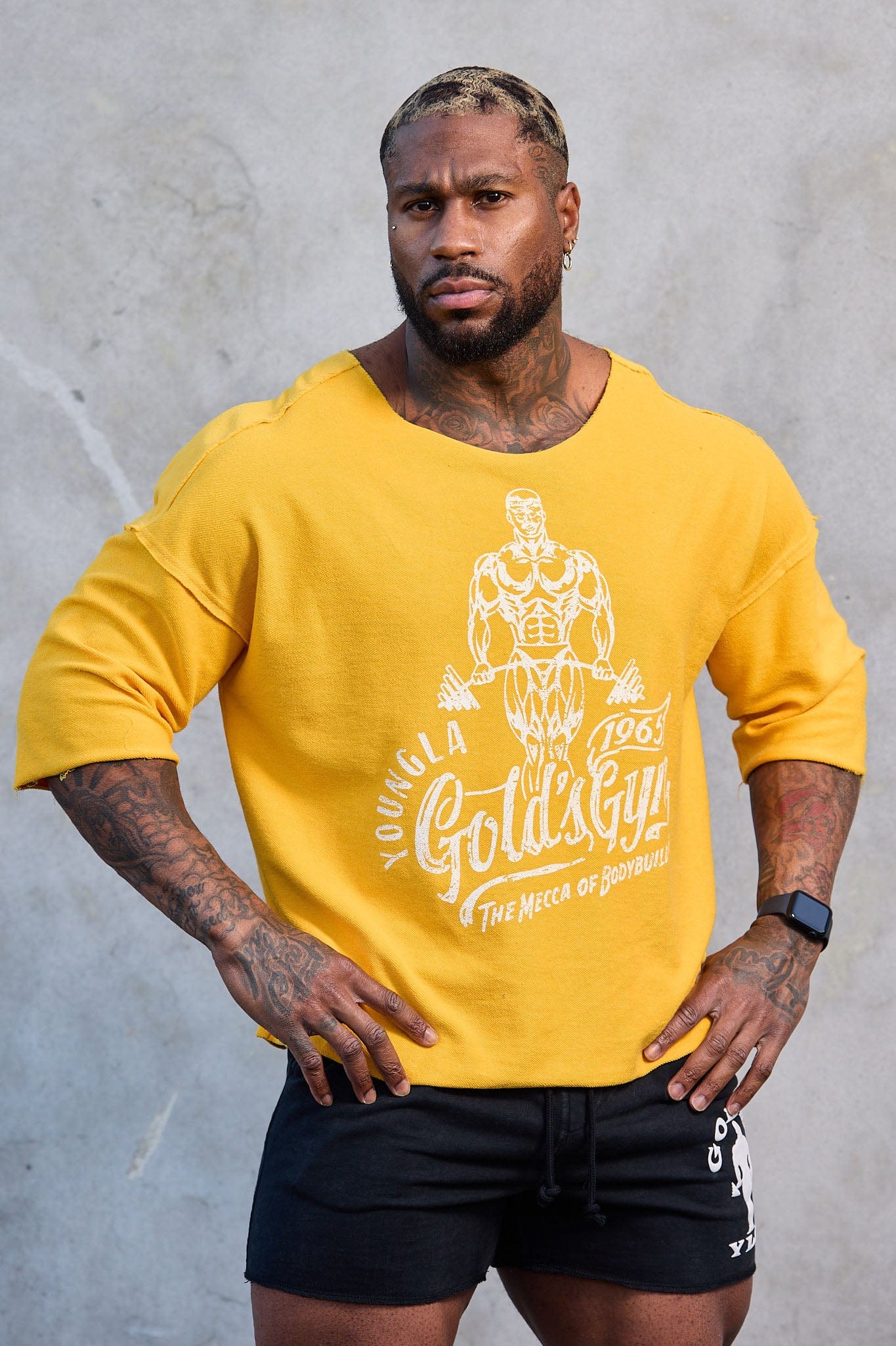 5021 - Golds Gym Wide Neck Terry Tee