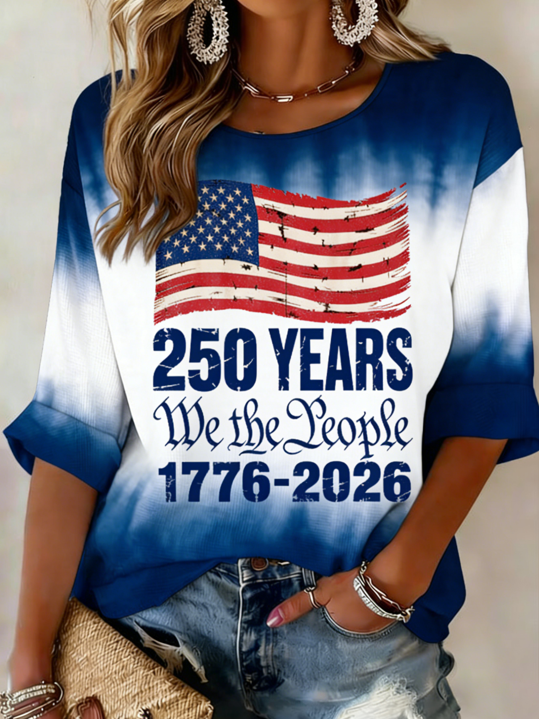 250 Years We the People 1776-2026 Tie Dye Top