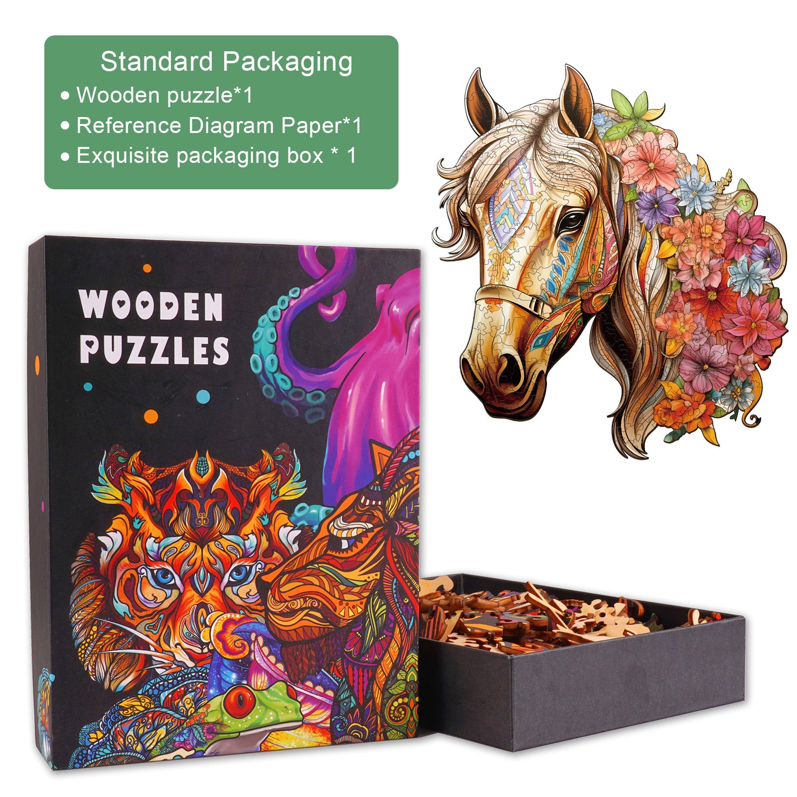 Gentle Horse Wooden Jigsaw Puzzle