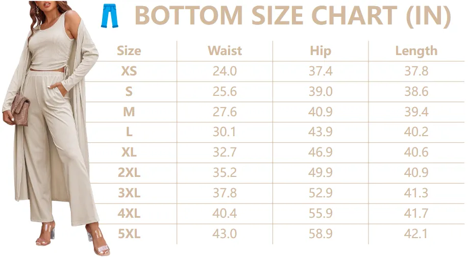 Cozy New Women's 3 Piece Knit Lounge Set