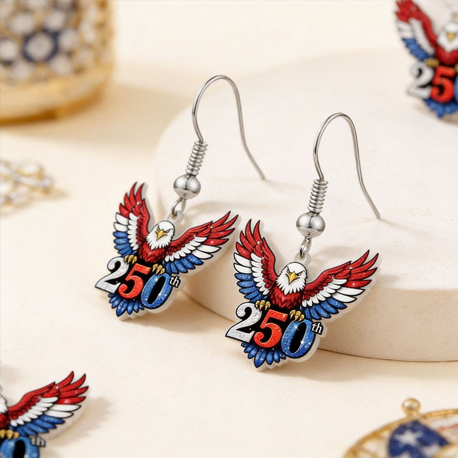Women'S American Flag Earrings