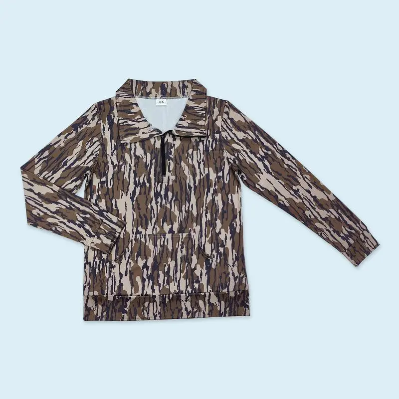 Women Camo Hunting Pullover Top Season Adult