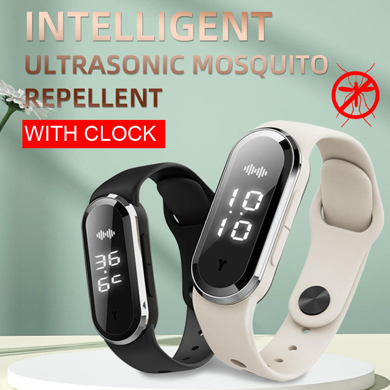 M21 Ultrasonic Anti Mosquitoes Wrist Band, Anti Static Electricity Smart Watch Clock