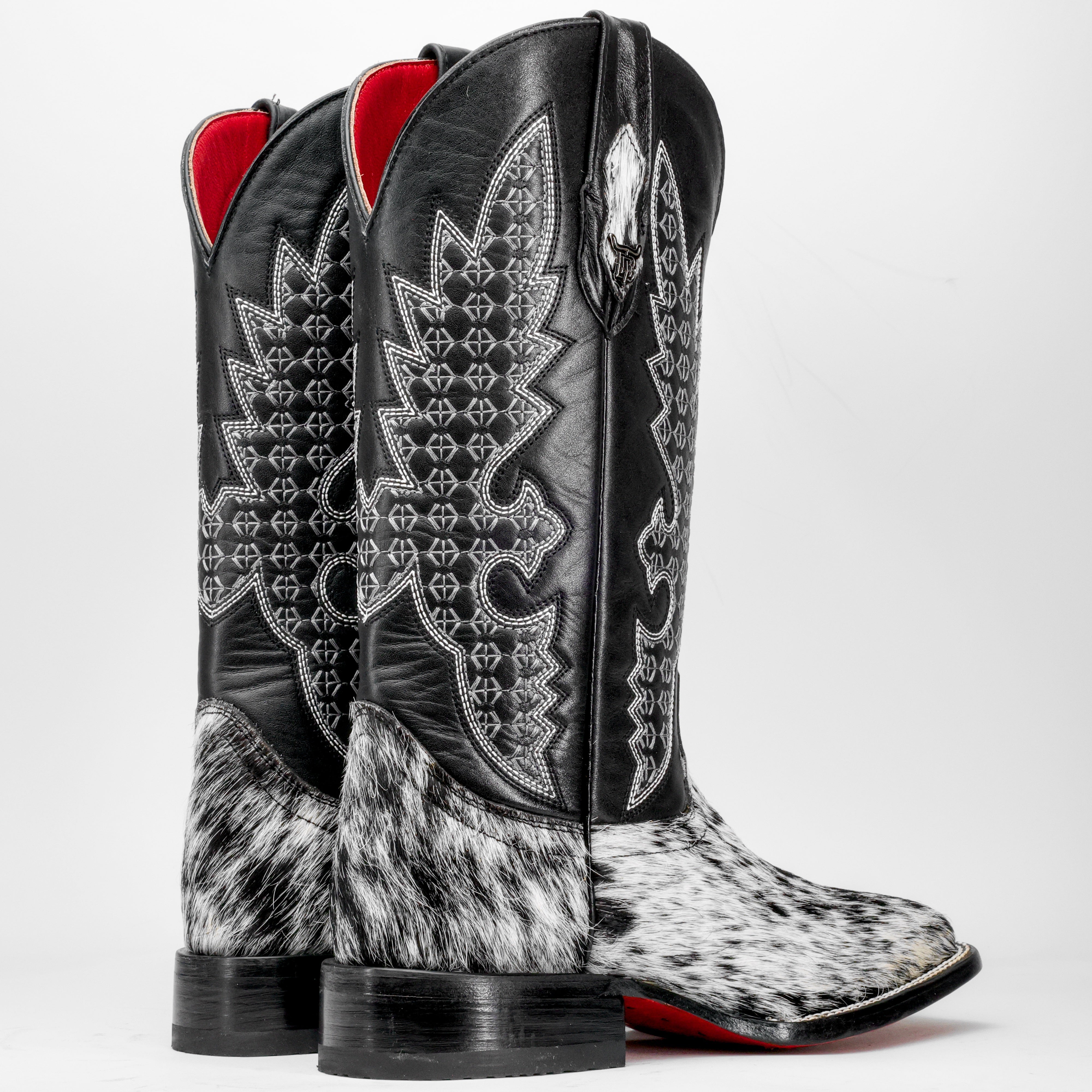 Genuine Cowhide Boots - Square Toe