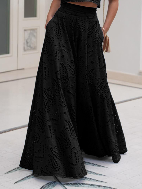Sleeveless Elegant Lace Two-Piece Maxi Skirt Set