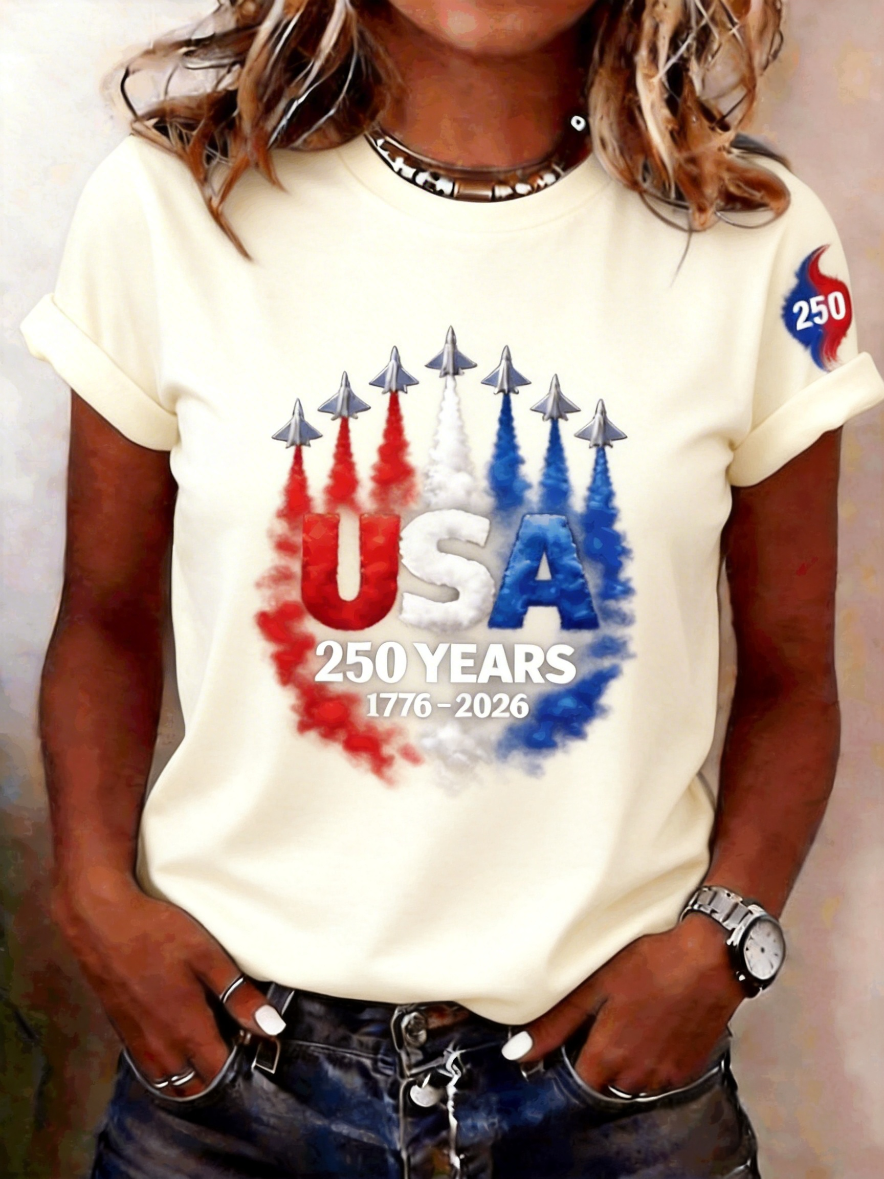 Crew Neck Plane Regular Fit T-Shirt