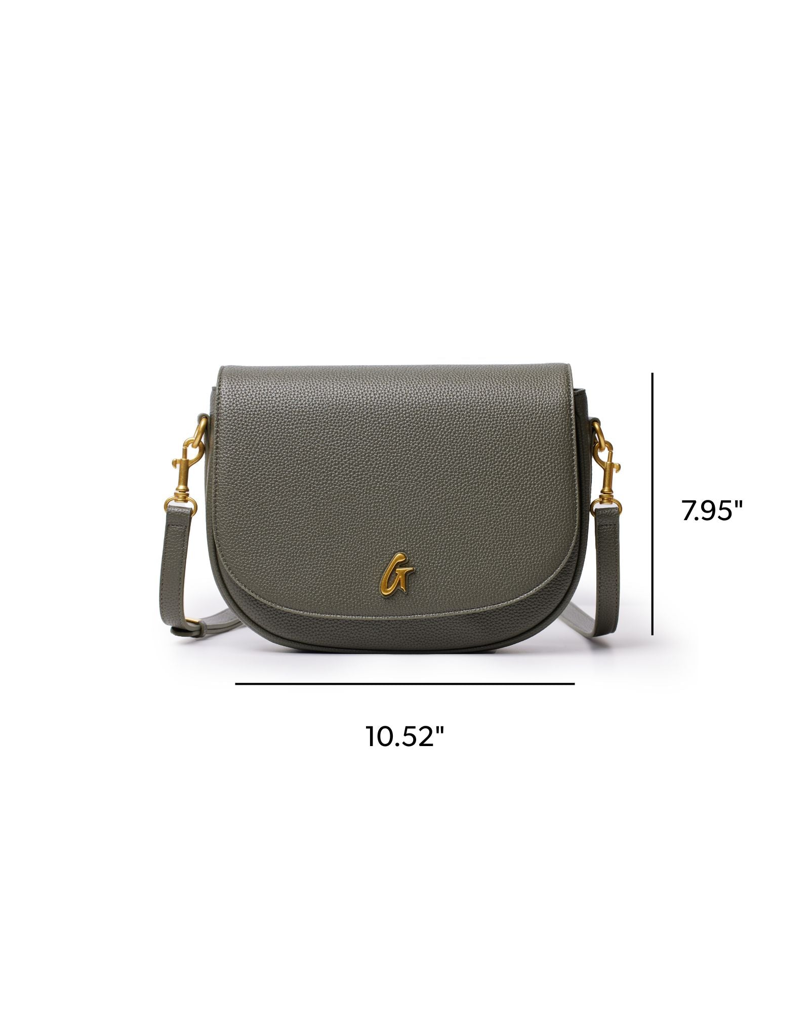 LARGE PEBBLE SHOULDER BAG - OLIVE GREEN