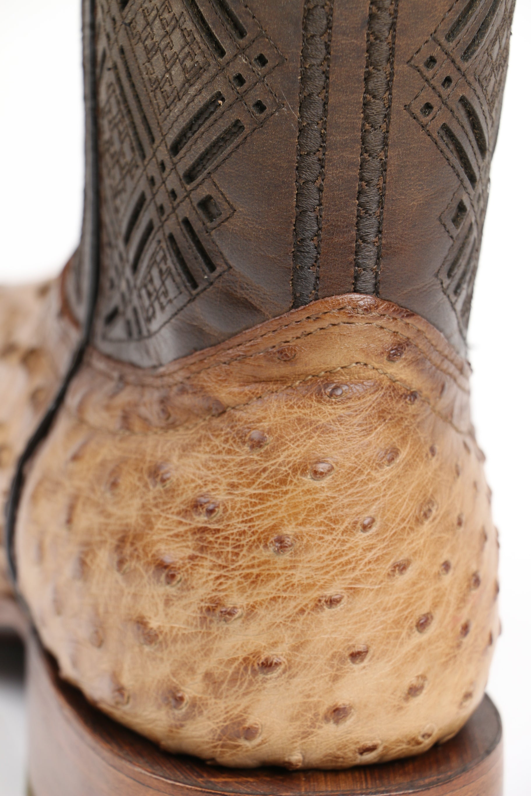 Chero's Premium Exotic Ostrich Scorched Brandy Clearance Sale 70%OFF