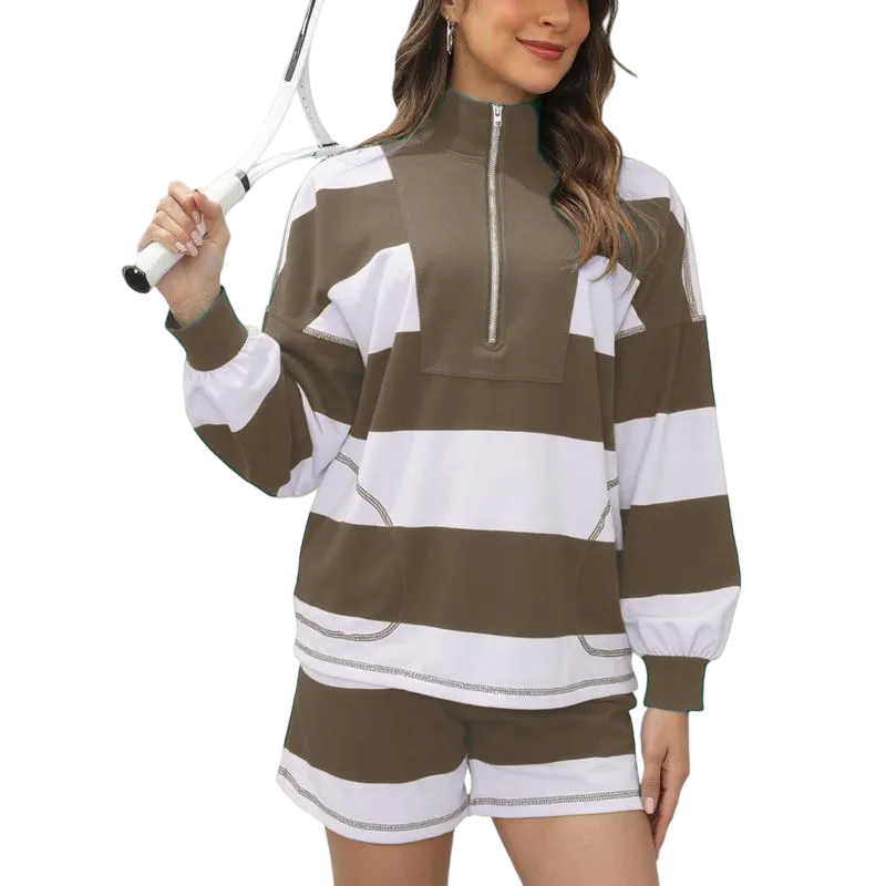 Hot Striped Oversized Sweatshirts