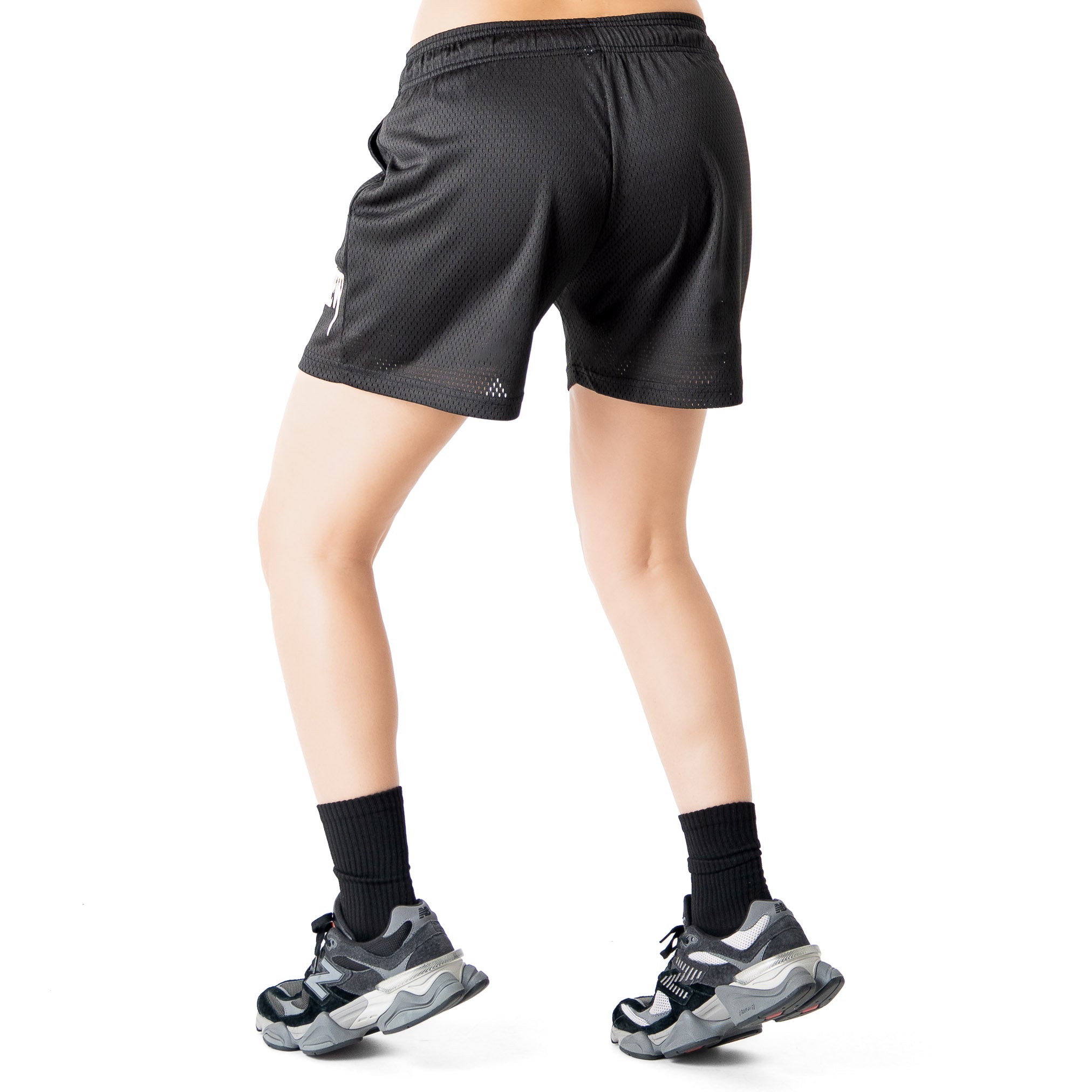 VENTED MESH SHORTS MEDIEVAL - BLACK / CREAM