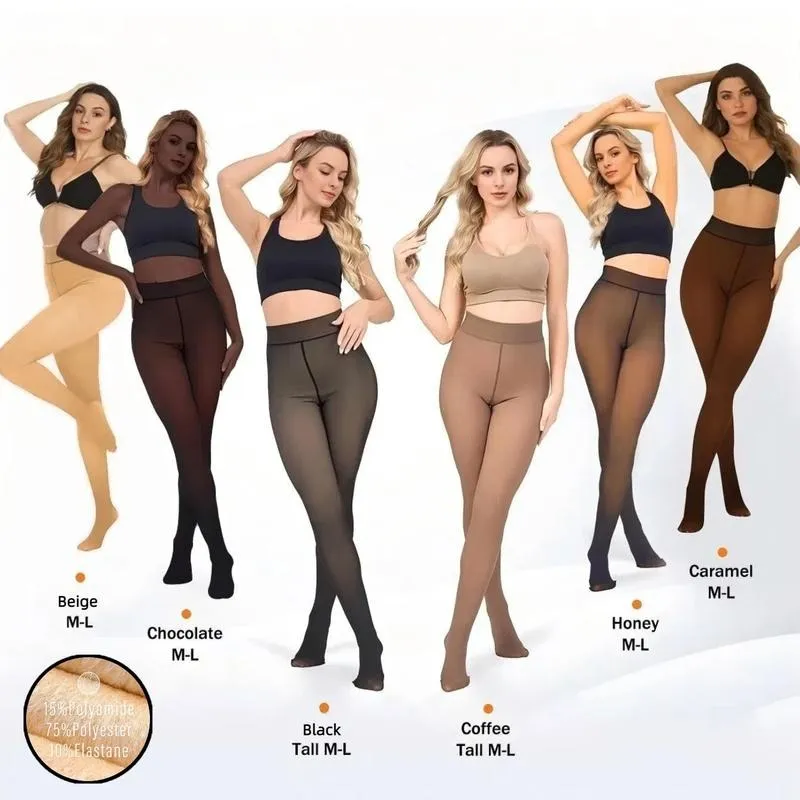 Winter Warmest Tights! Fleece Lined, Completely Opaque