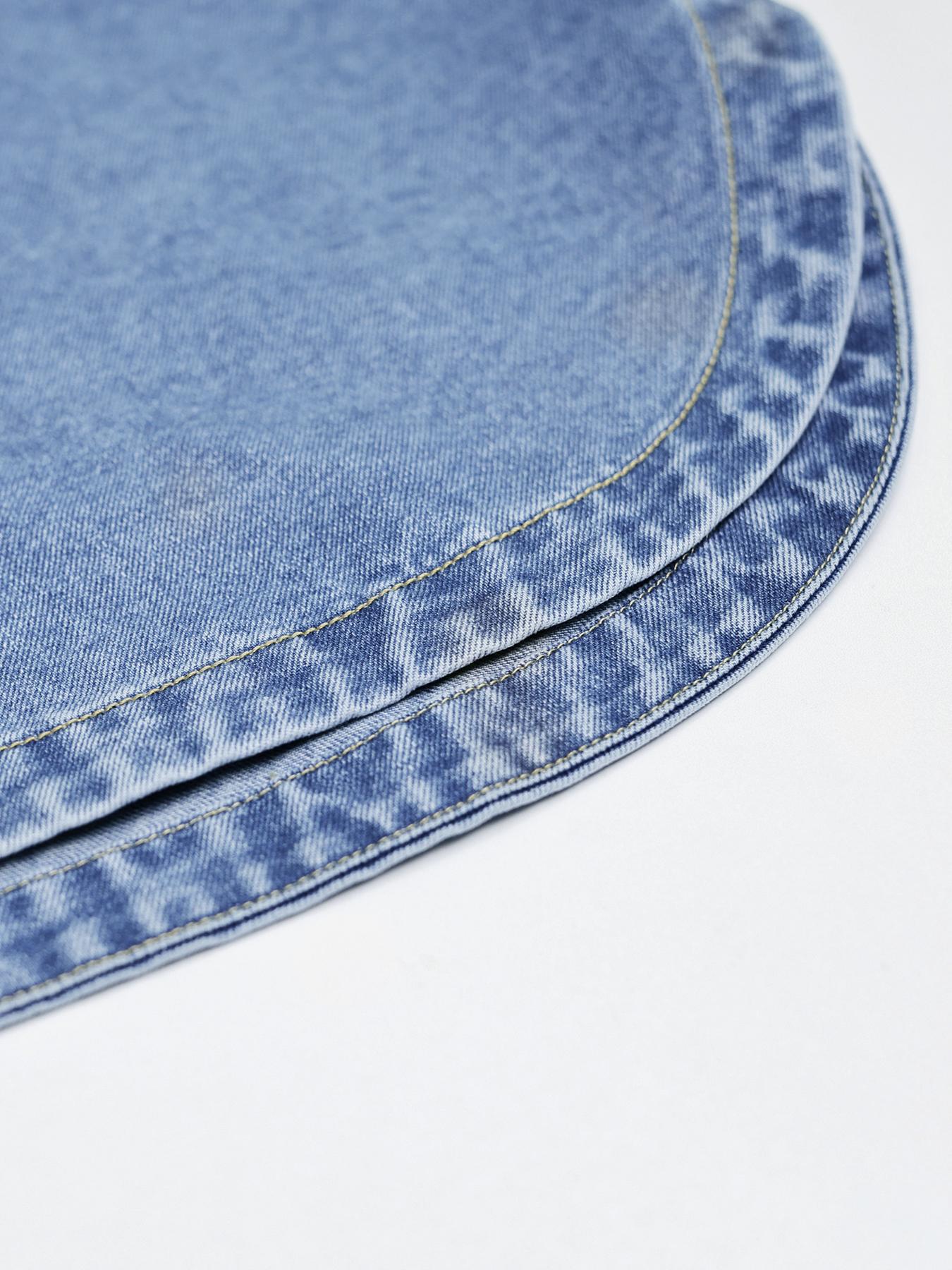 Women's Oversized Drop Shoulder Denim Jacket with Pockets