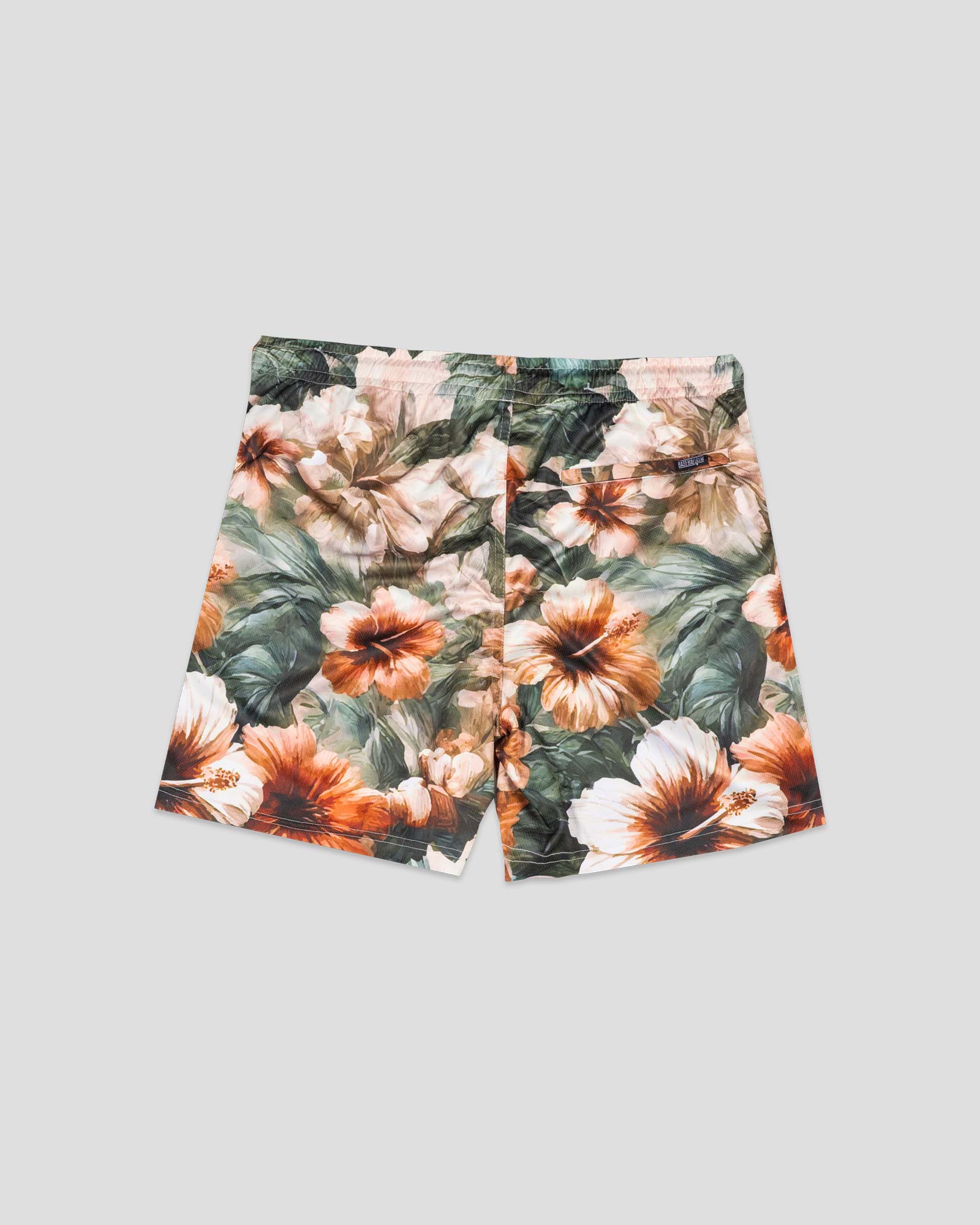 Aloha Hibiscus Pattern Diamond Air Mesh Shorts - Youth