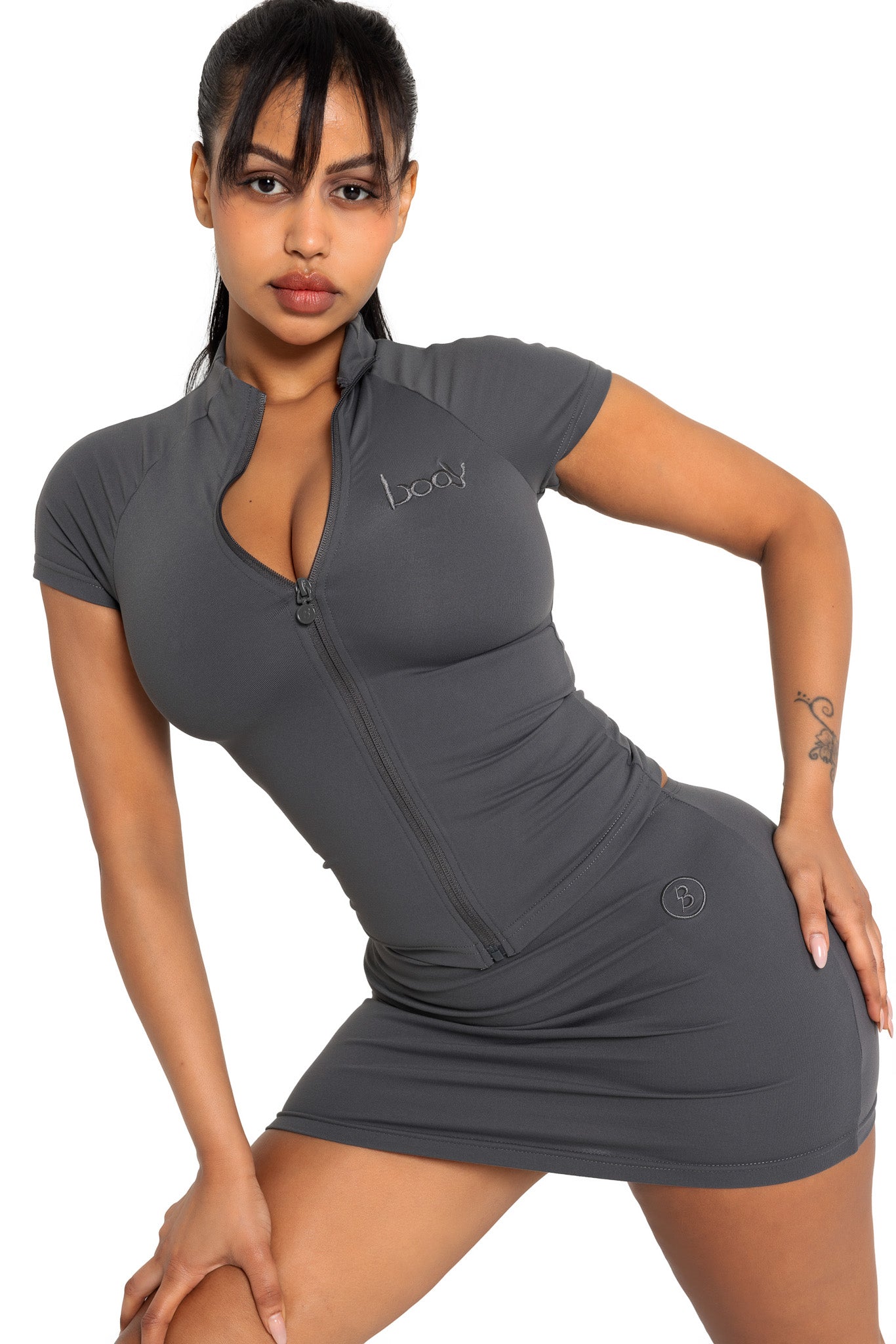 BASICS MINI SKIRT (IRON)