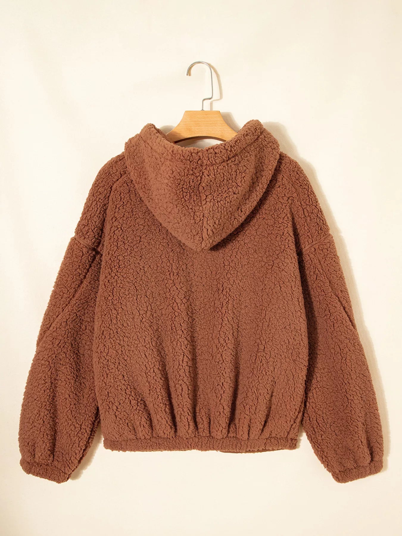 Zip Up Hooded Sherpa Jacket