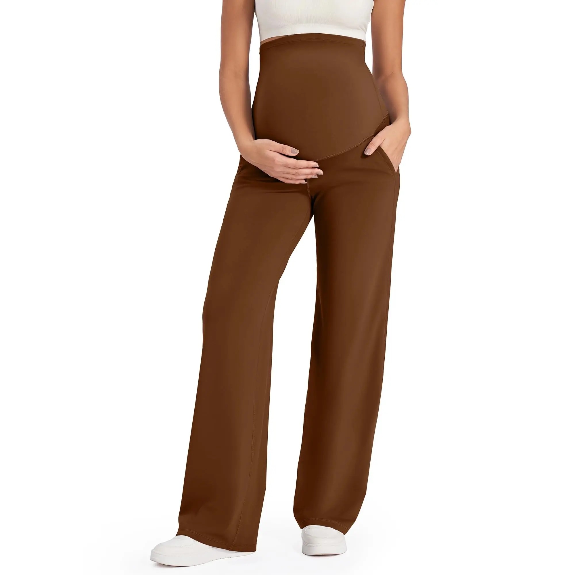 🔥Maternity Wide Leg Pants for Comfortable Pregnancy Pregnant Prenatal
