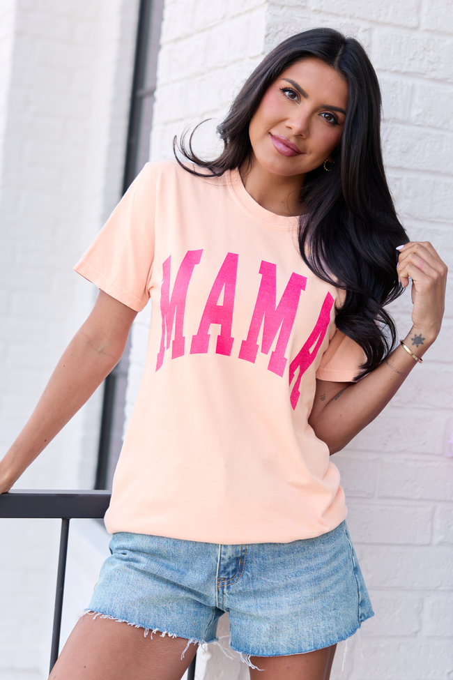 Mama Block Orange Graphic Tee