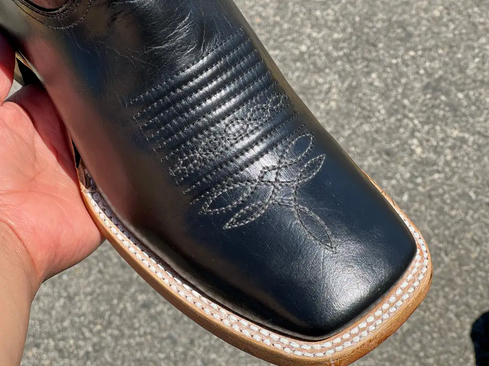 Men’s Black Pull Up Leather Boots With Black Shaft