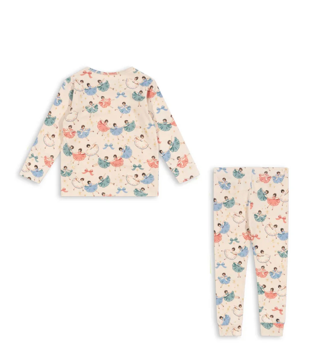 basic blouse/pants set gots - beige bow ballerina