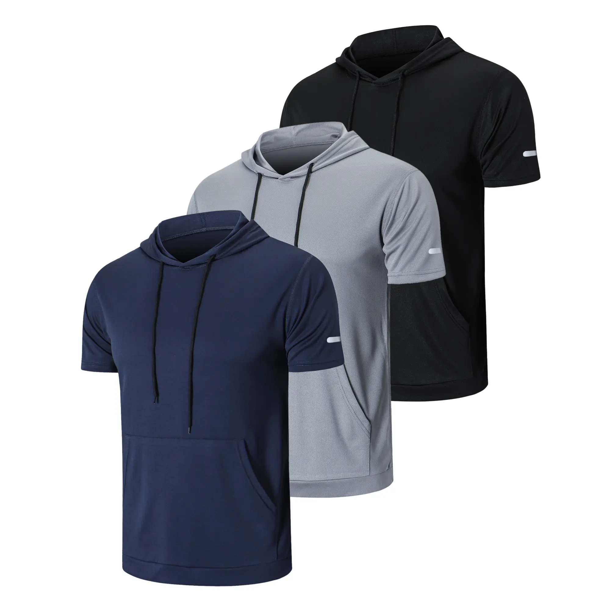 Men’s Quick-Dry Hooded Workout T-Shirt – Lightweight Performance Tee