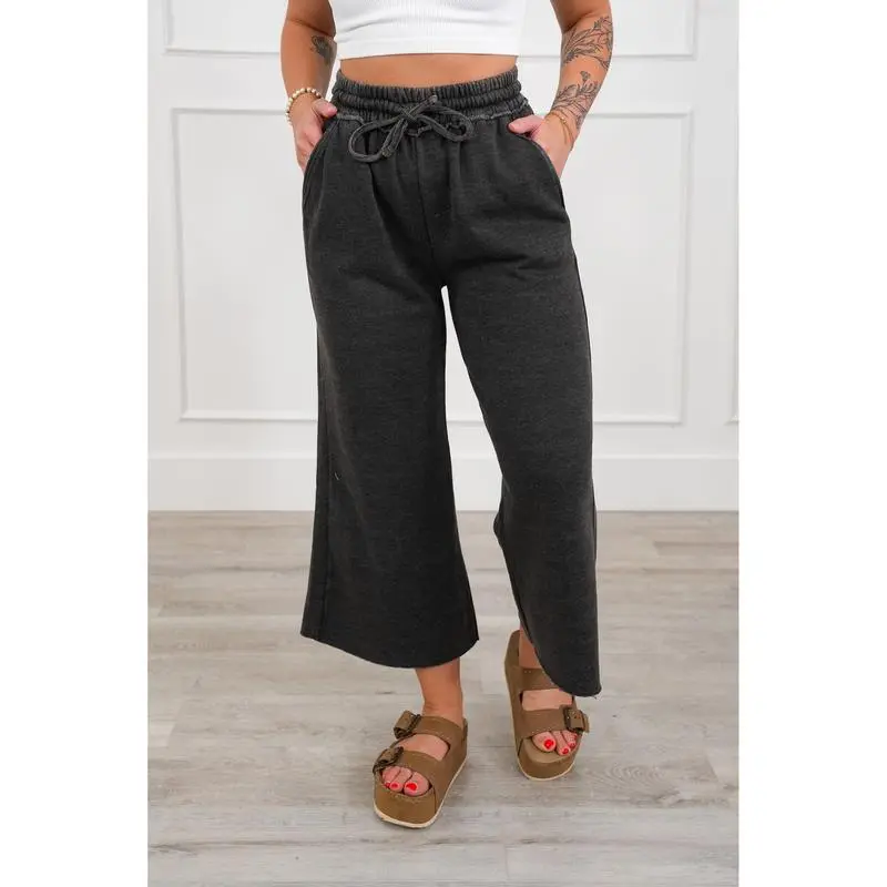 Limited-Time Fleece Palazzo Pants - Stylish Acid Wash(Just $3 Each!)