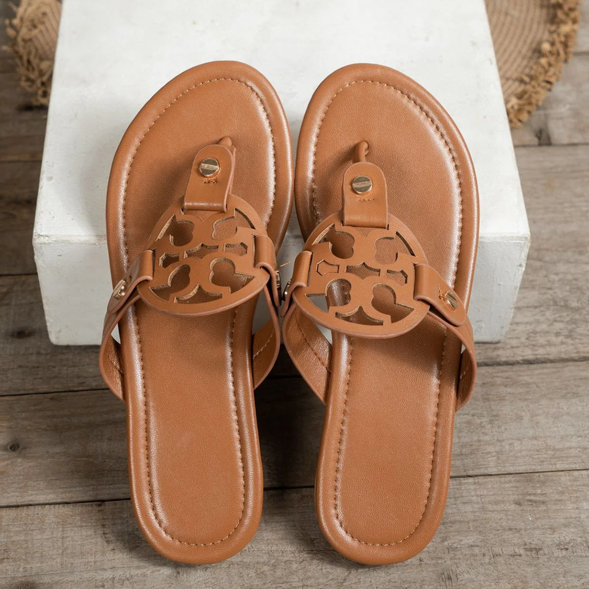 Toe Post Flats Sandals (multiple color options)