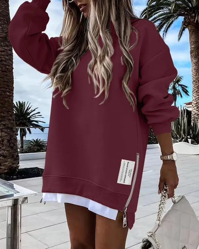 Womens Long Sleeve Pullover Sweatshirt
