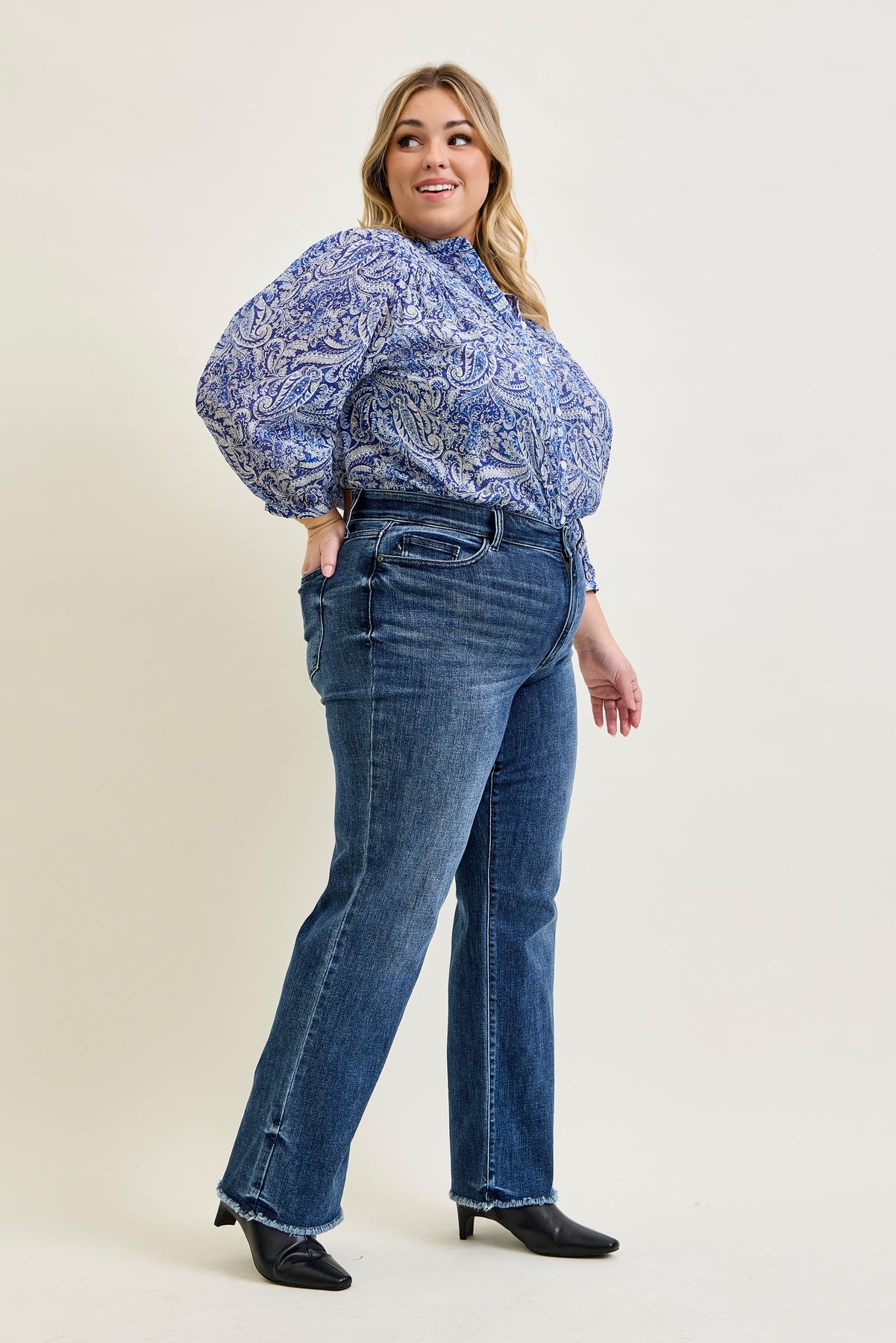 Carrie Mid Rise Wide Leg - PLUS