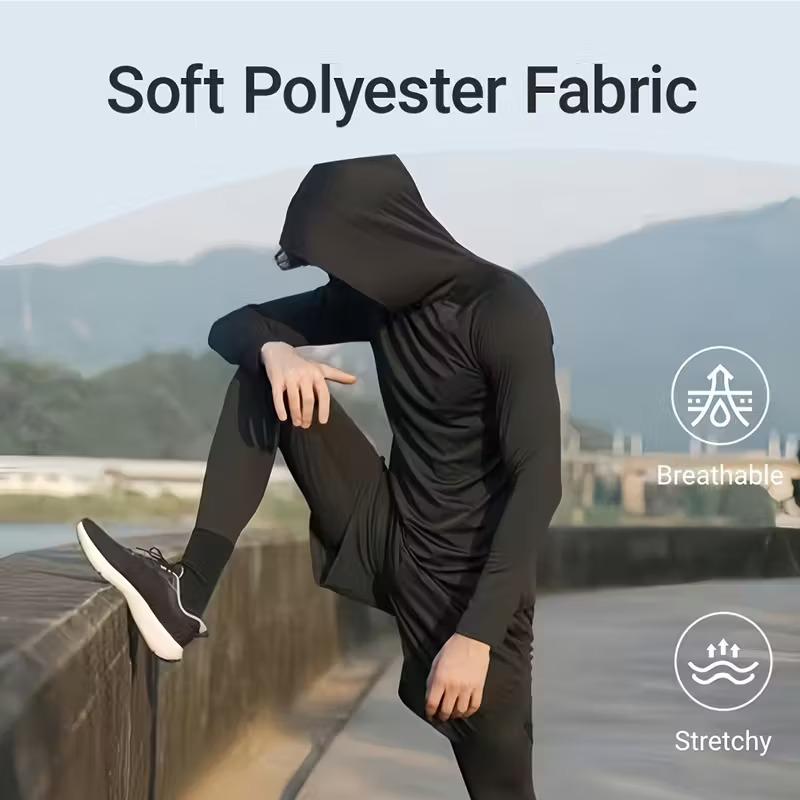 6-Piece Men's Casual Hoodie Pullovers UPF Sun Protection Soft Breathable