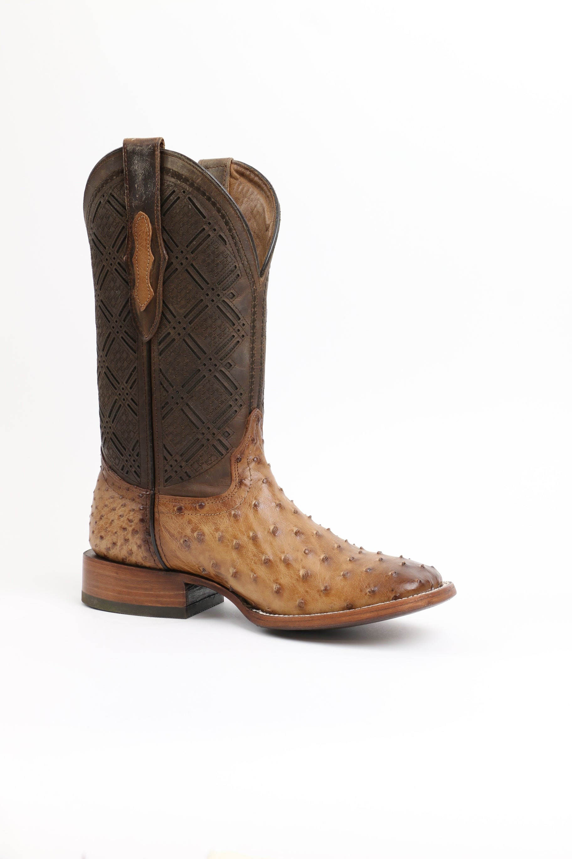 Chero's Premium Exotic Ostrich Scorched Brandy Clearance Sale 70%OFF