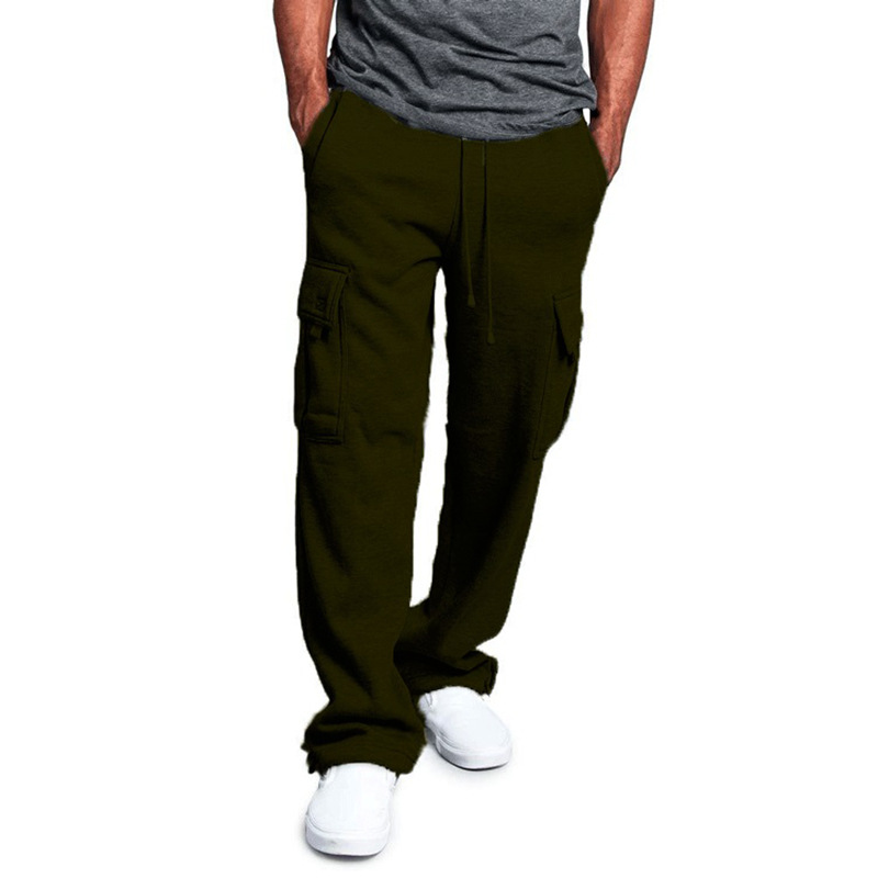 Men'S Patchwork Pocket Casual Knitted Trousers