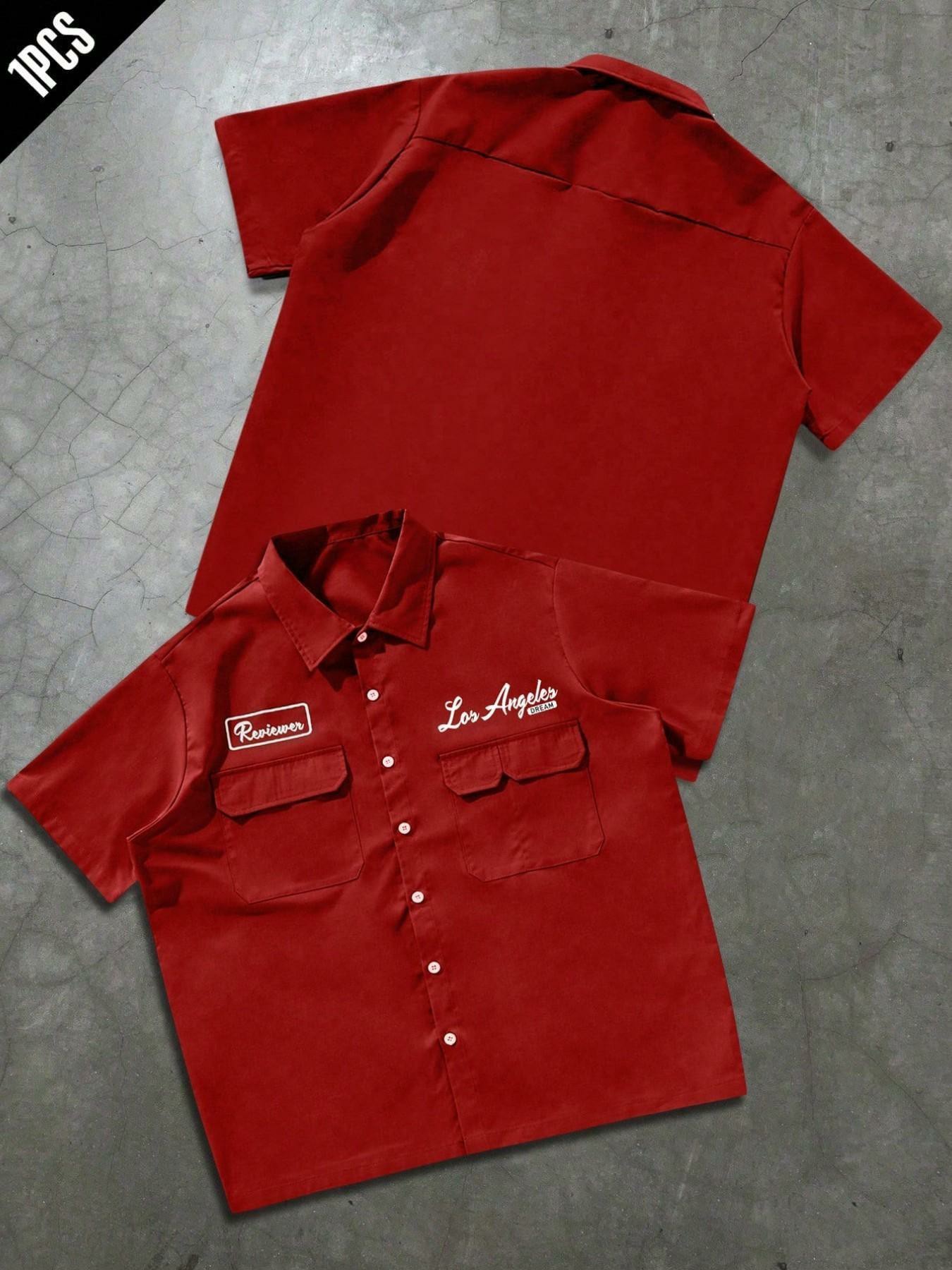 Men's Plus Size Casual Loose Fit Work Shirt