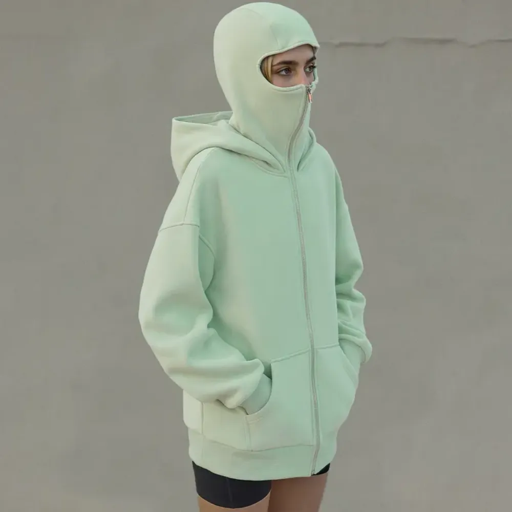 Women’s Balaclava Full-Face Mask Zip-Up Hoodie