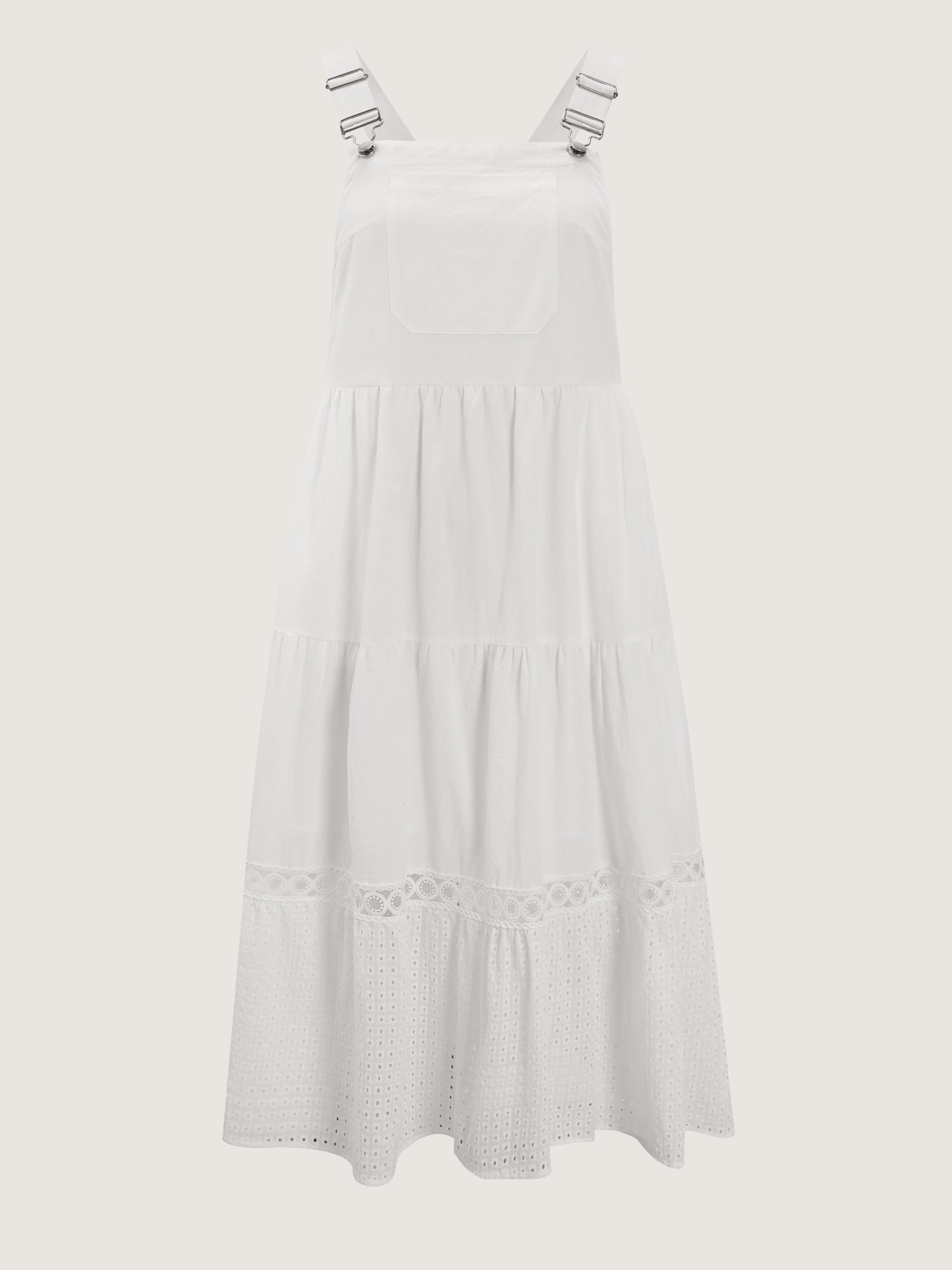 Pure Cotton Embroidered Overall Maxi Dress