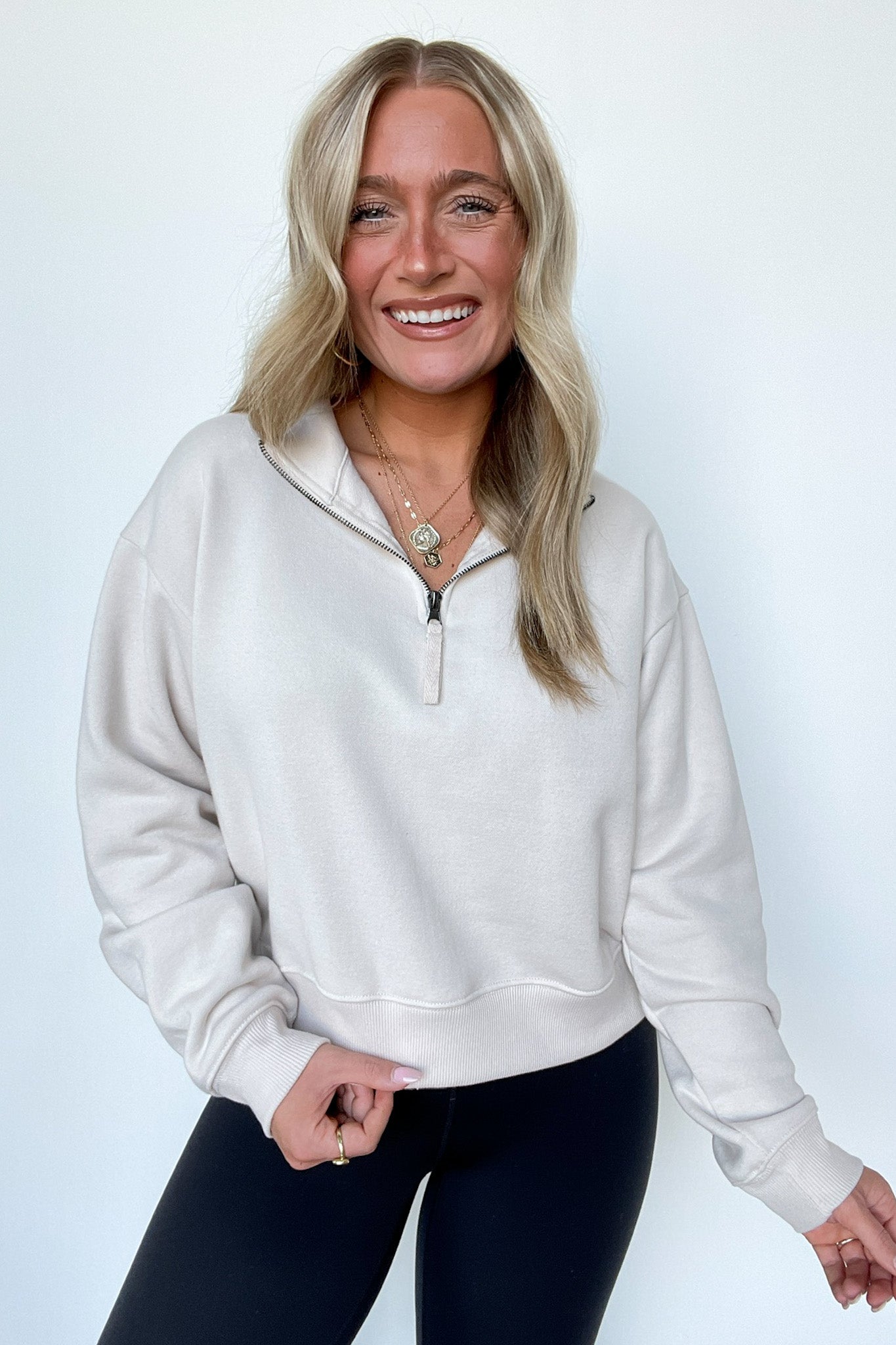 Relaxed Half Zip Pullover