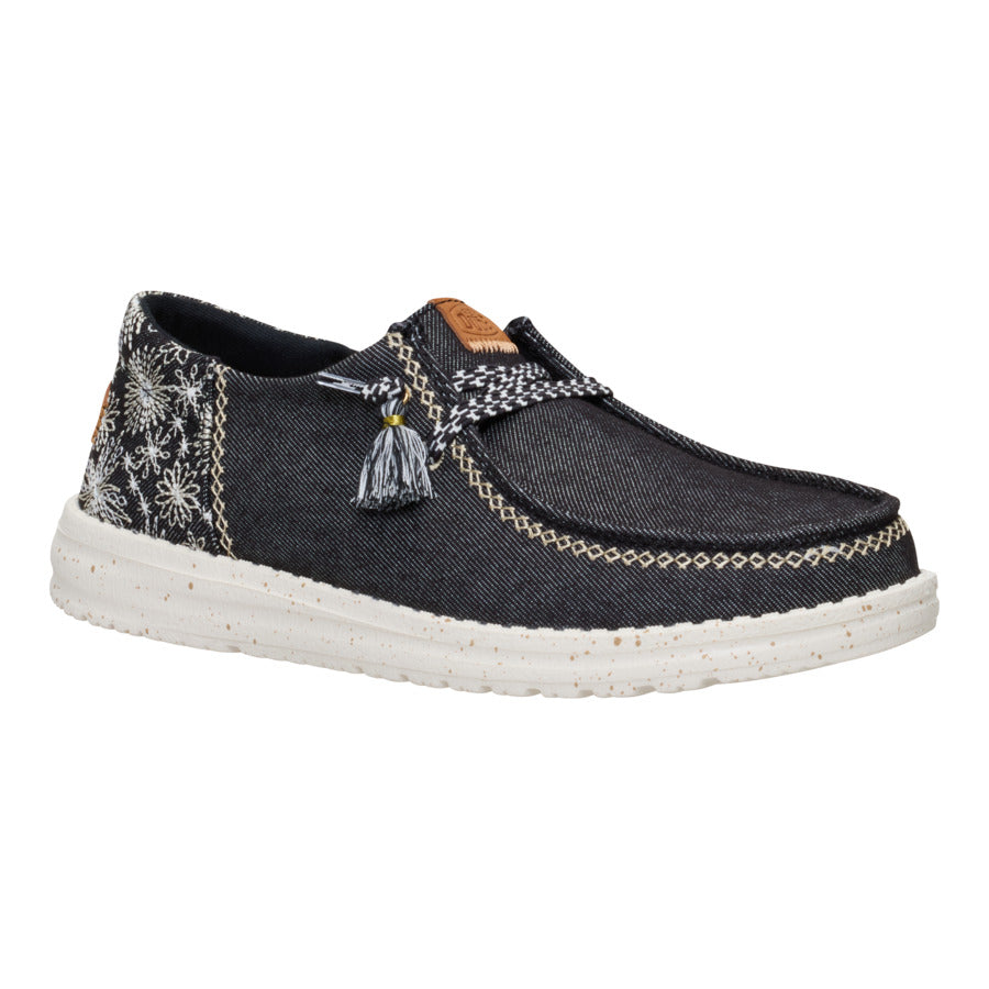 Wendy Funk Embroidered Floral - Black