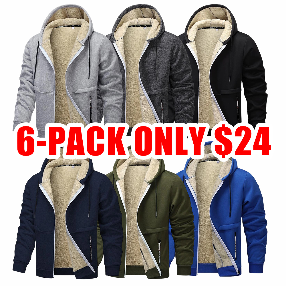 Men's Fleece-Lined Hooded Warmth Jacket