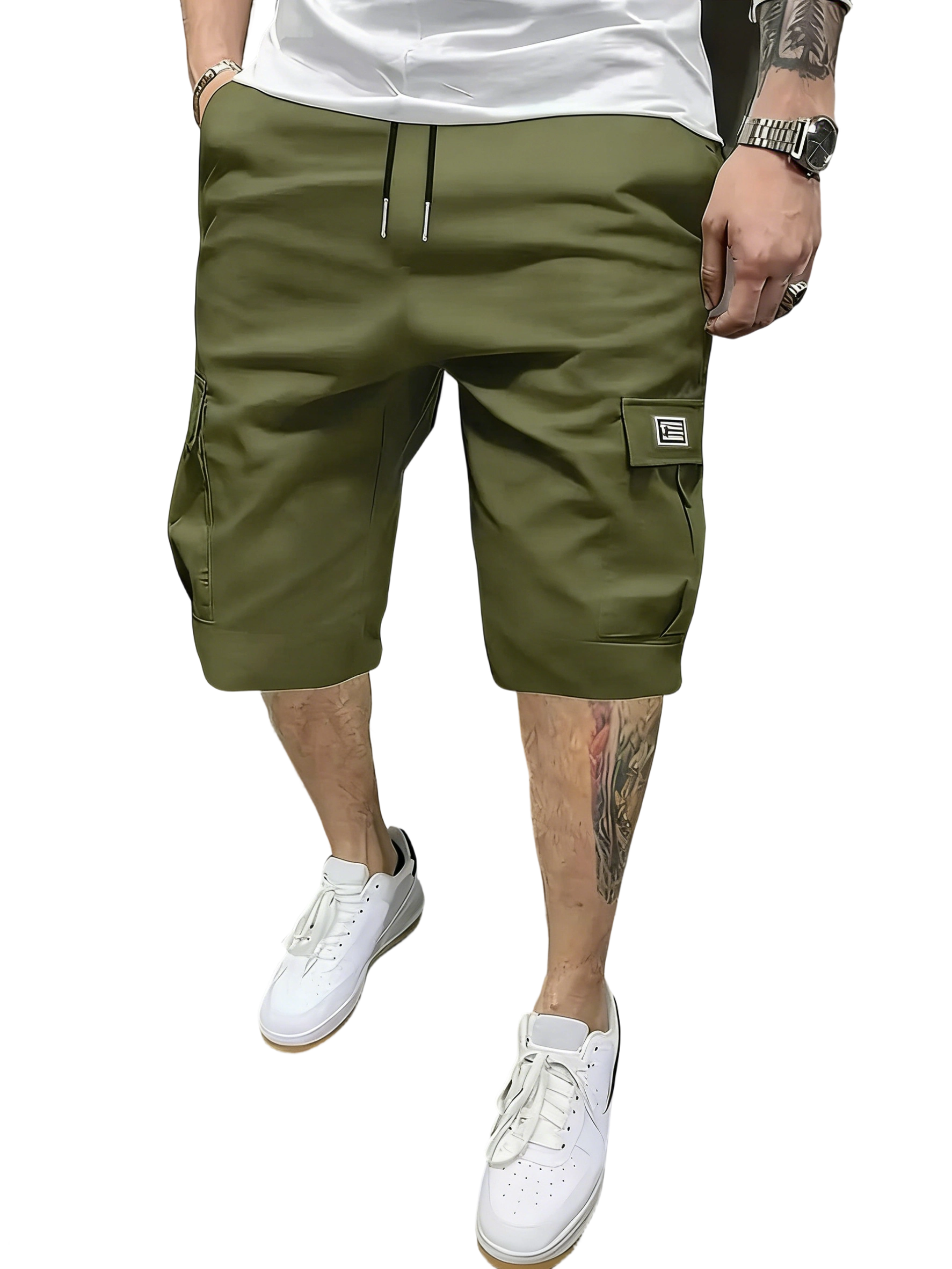 Men’s 8-Piece Shorts Set – Angled Cargo Pockets – Versatile Casual Wear – Everyday Use