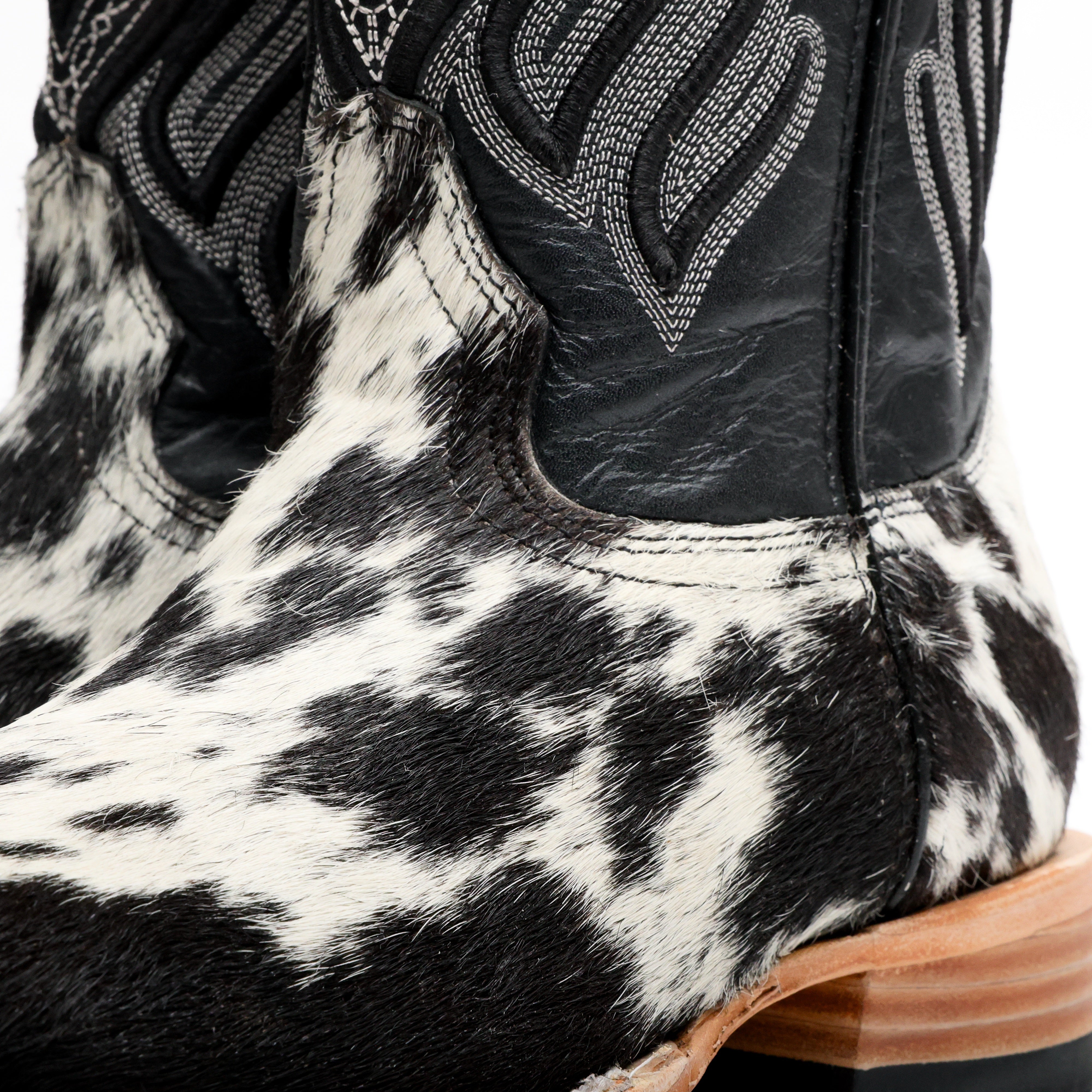 Genuine Cowhide Boots - Square Toe