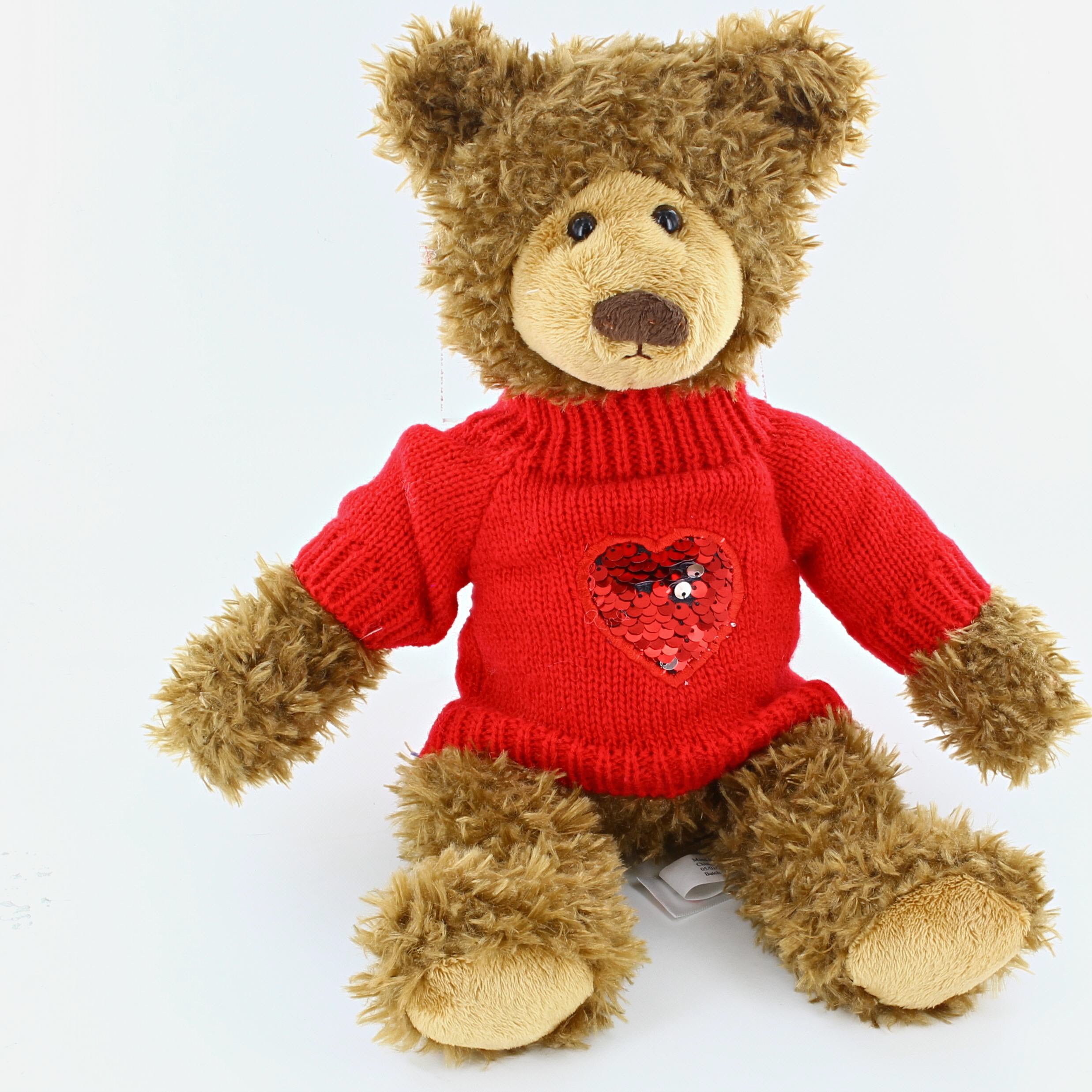 Frankie Bear with Heart Sweater 10inch