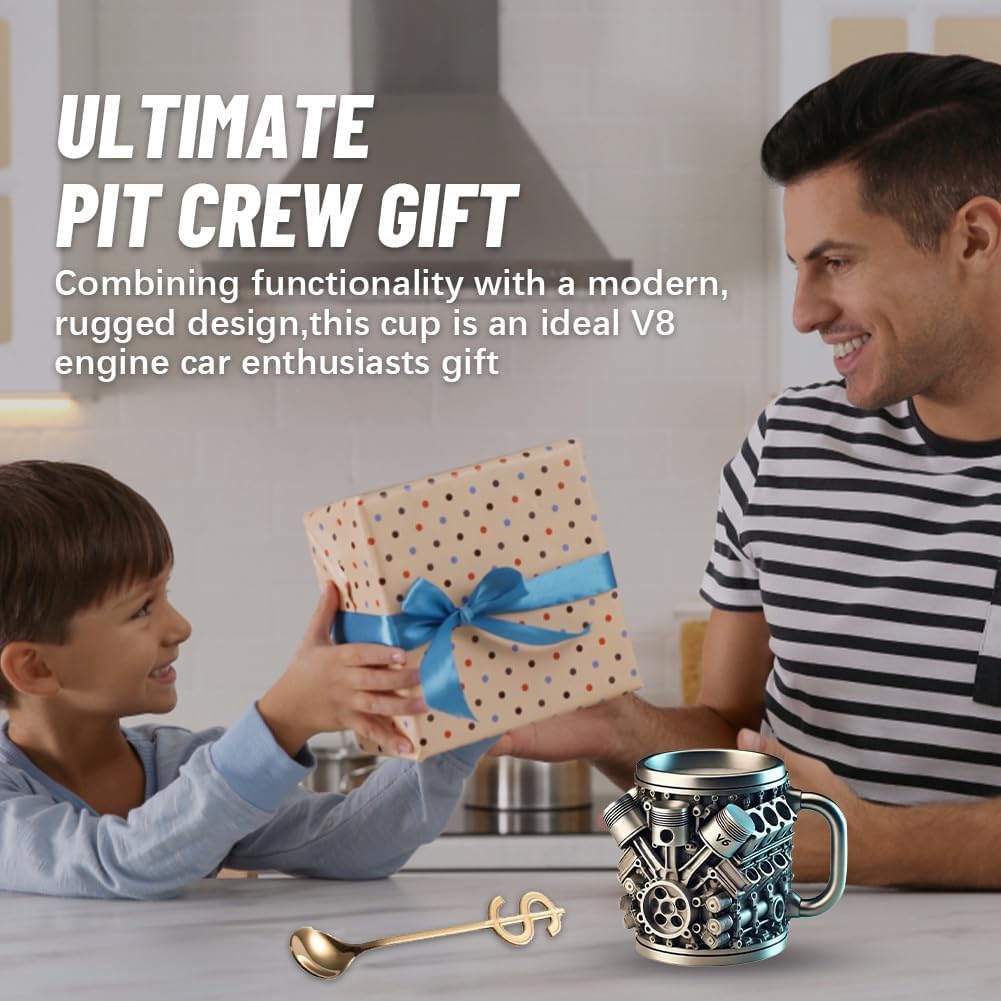 Limited Edition V8/V6 Tribute Stainless Steel Cup Coffee Mug