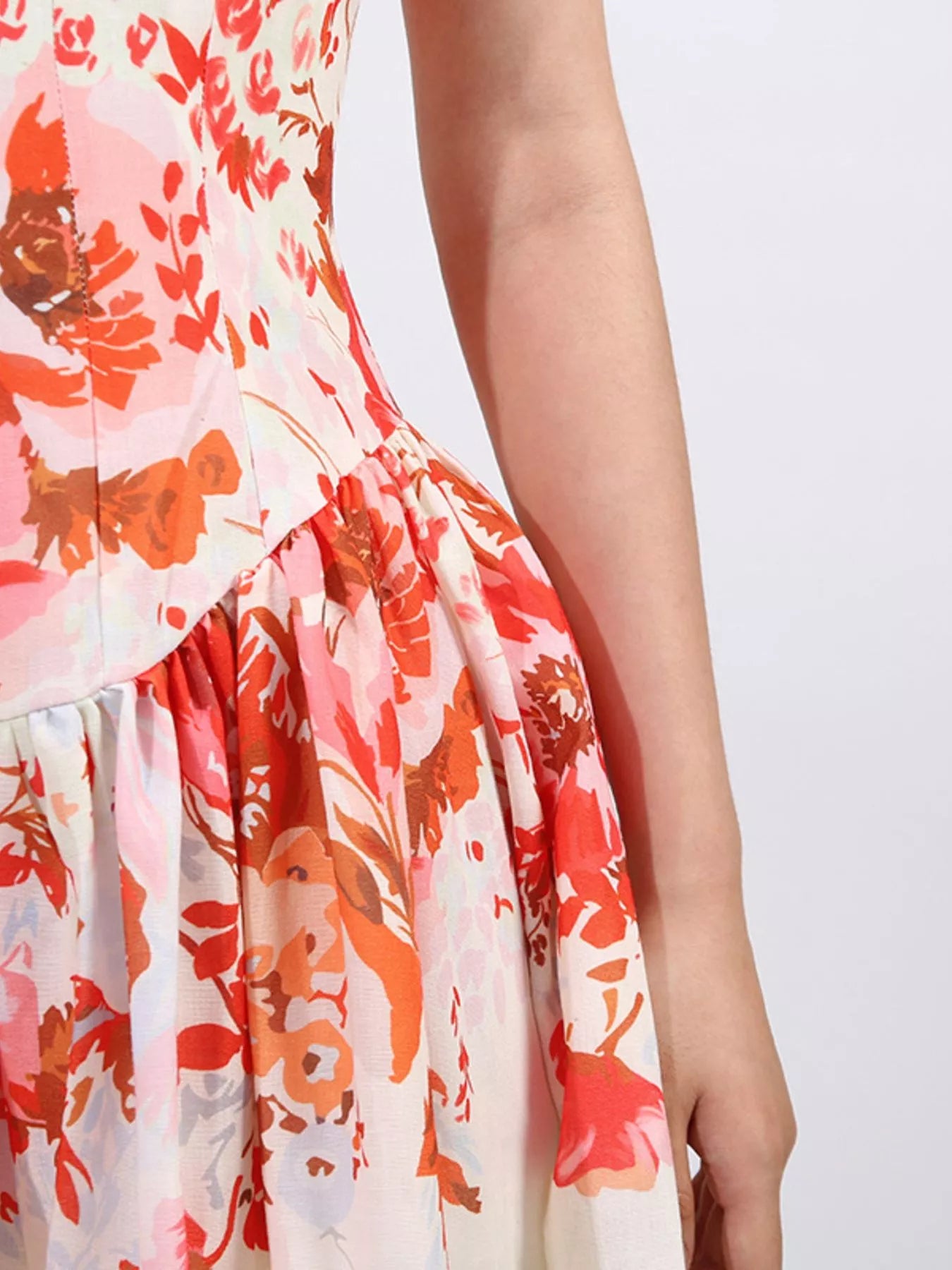 Floral Print Sleeveless A-Line Mini Dress