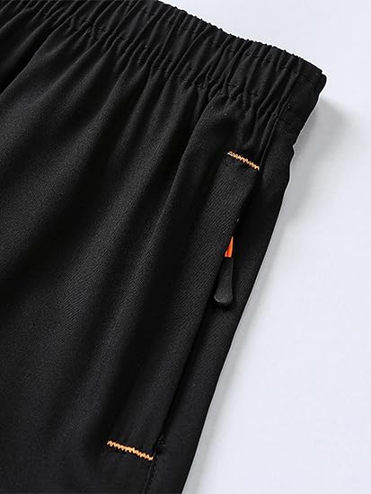 Men's zipper pocket shorts, summer ice silk beach shorts, ice-sense quick-dry sports casual pants
