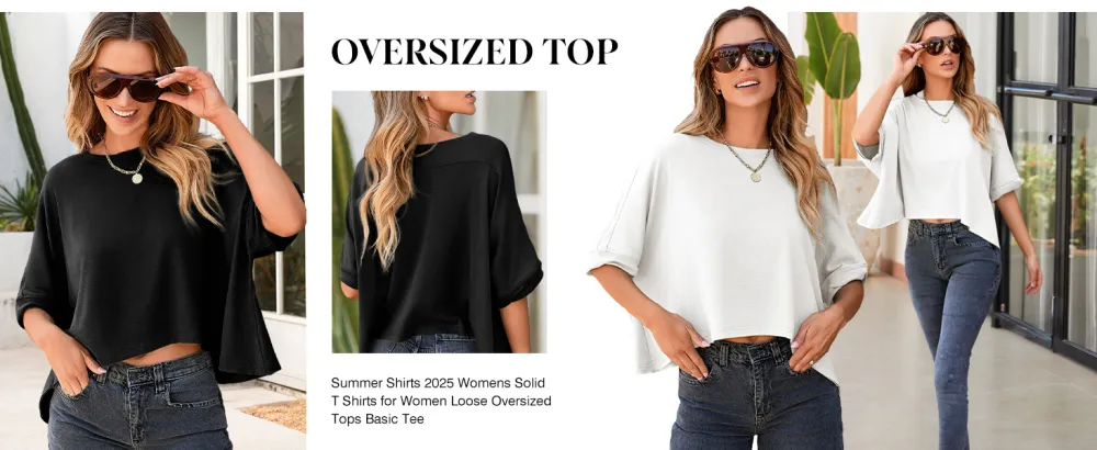 Women's Tops Oversized Basic Tee